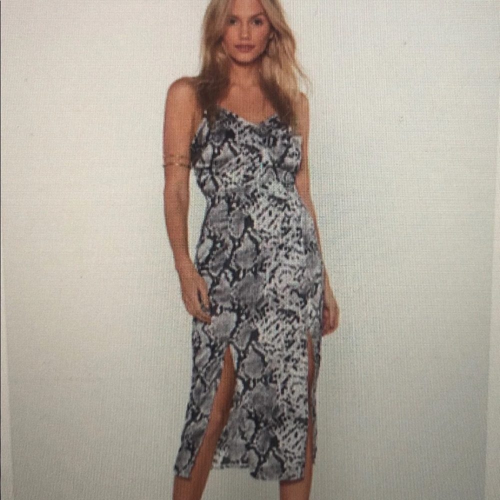 Nasty Gal Snake print midi dress